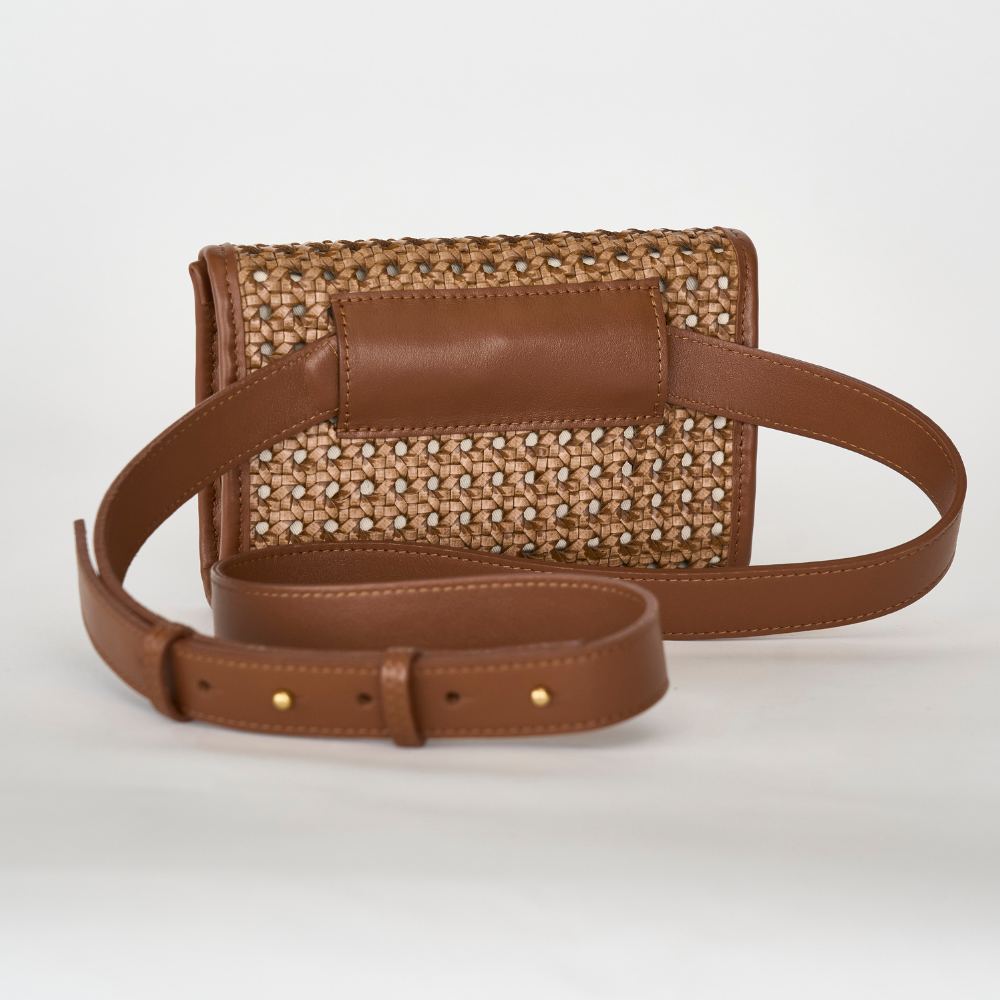 Byrdie Bag in Brown Cane