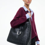 Maya Hobo Bag Black Woven