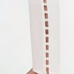 Amelia High Rise Pearl Embellished Denim Ivory
