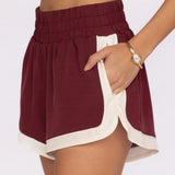 Dawson Short Cherry Lacquer/Ecru