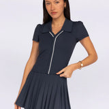 Madison Collard Shirt Navy