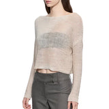 Linen Open Knit Bateau Sweater