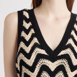 Lauren Chevron Mini Dress Sand Dollar Multi