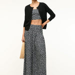 Procida Skirt Black Woodblock Floral