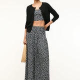 Procida Skirt Black Woodblock Floral
