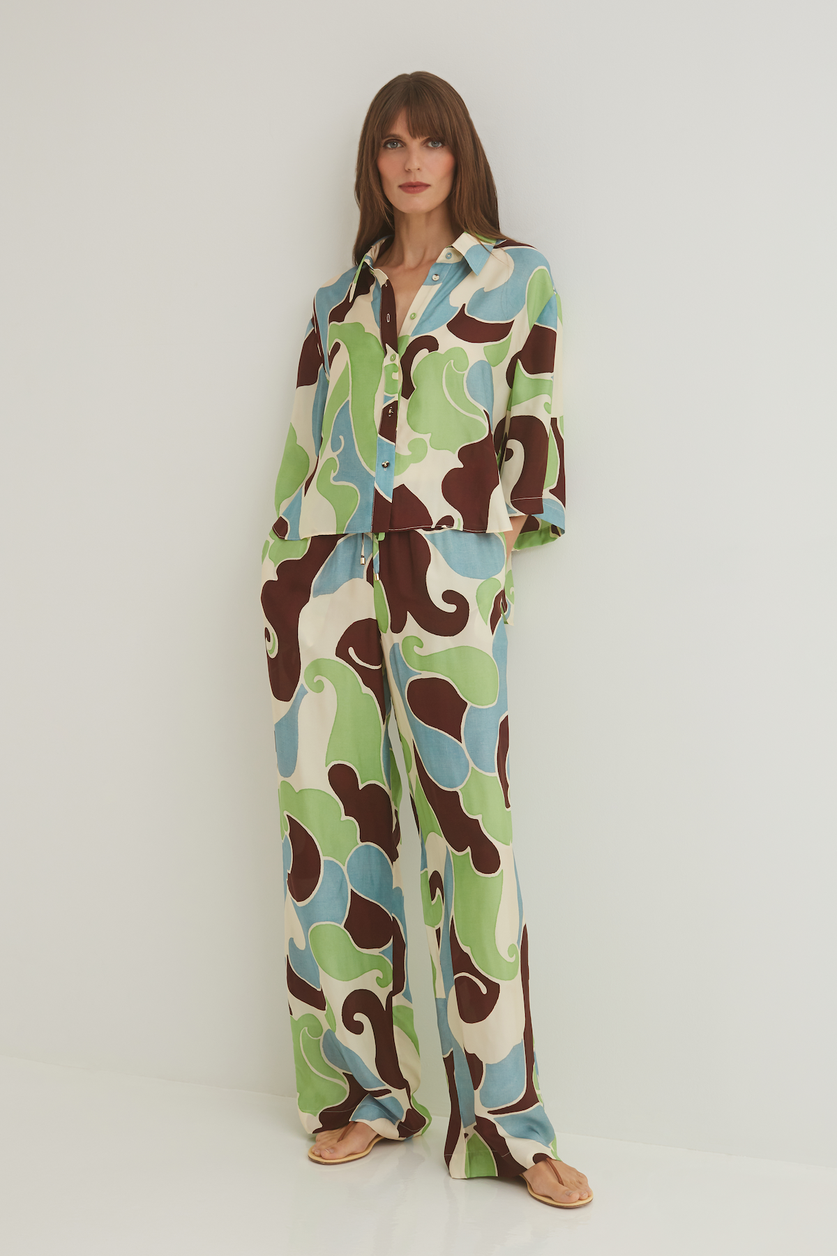 Girona Pants Petal Wave Mint