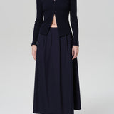 Emi Poplin Skirt Navy