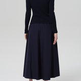 Emi Poplin Skirt Navy