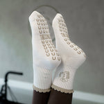 TCC Tan Cowgirl Hat, Boots, and Horseshoe  | Pilates & Barre Grippy Socks