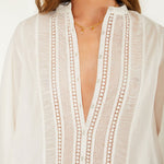 Off-White Blouse Long Sleeve