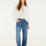 Off-White Blouse Long Sleeve