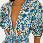 FLORA TILE OFF-WHITE BLOUSE