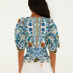 FLORA TILE OFF-WHITE BLOUSE
