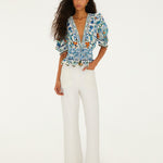 FLORA TILE OFF-WHITE BLOUSE