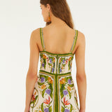 Tropical Scarf Sand Sleeveless Mini Dress