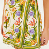 Tropical Scarf Sand Sleeveless Mini Dress