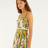 Tropical Scarf Sand Sleeveless Mini Dress