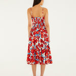 CHERRY BLOSSOM SLEEVELESS MIDI DRESS