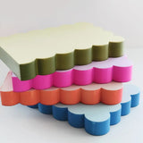 Scalloped Shaped Notepad | Peach + Persimmon Edge
