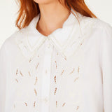 Off-White Embroidered Long Sleeve Shirt