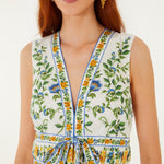 EMILY FLORAL TAPESTRY OFF-WHITE MINI DRESS
