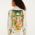 TROPICAL ROYALTY OFF-WHITE SHIRT LONG SLEEVE