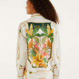 TROPICAL ROYALTY OFF-WHITE SHIRT LONG SLEEVE