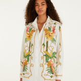 TROPICAL ROYALTY OFF-WHITE SHIRT LONG SLEEVE