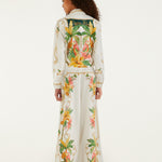 TROPICAL ROYALTY OFF-WHITE PANTS