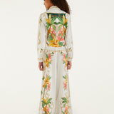 TROPICAL ROYALTY OFF-WHITE PANTS