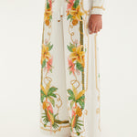 TROPICAL ROYALTY OFF-WHITE PANTS