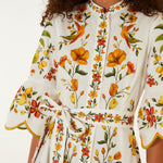 LEMON BOUQUET OFF-WHITE MINI DRESS