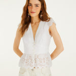 WHITE EMBROIDERY BLOUSE