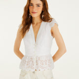 WHITE EMBROIDERY BLOUSE