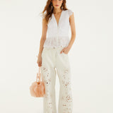 WHITE EMBROIDERY BLOUSE