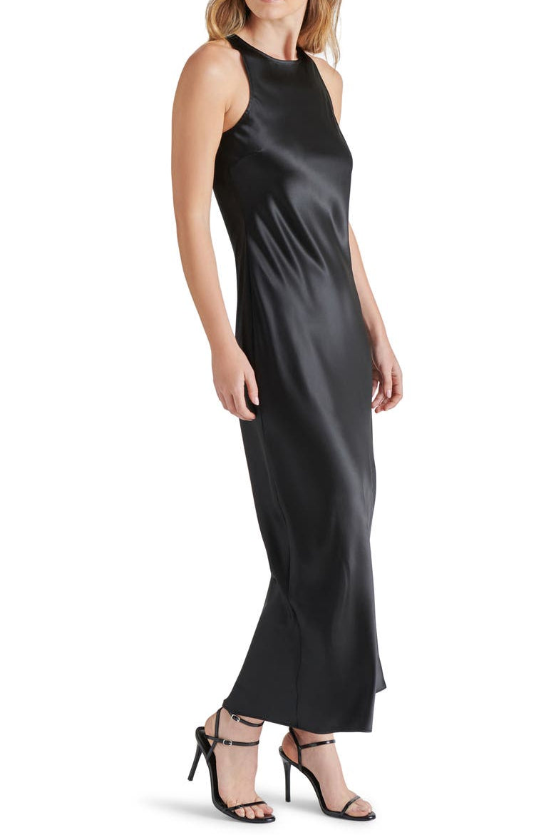 Diane Satin Dress Black