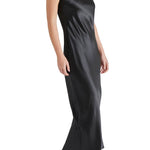 Diane Satin Dress Black