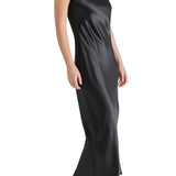 Diane Satin Dress Black