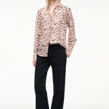 Roxbury Silk Shirt Almond/Black