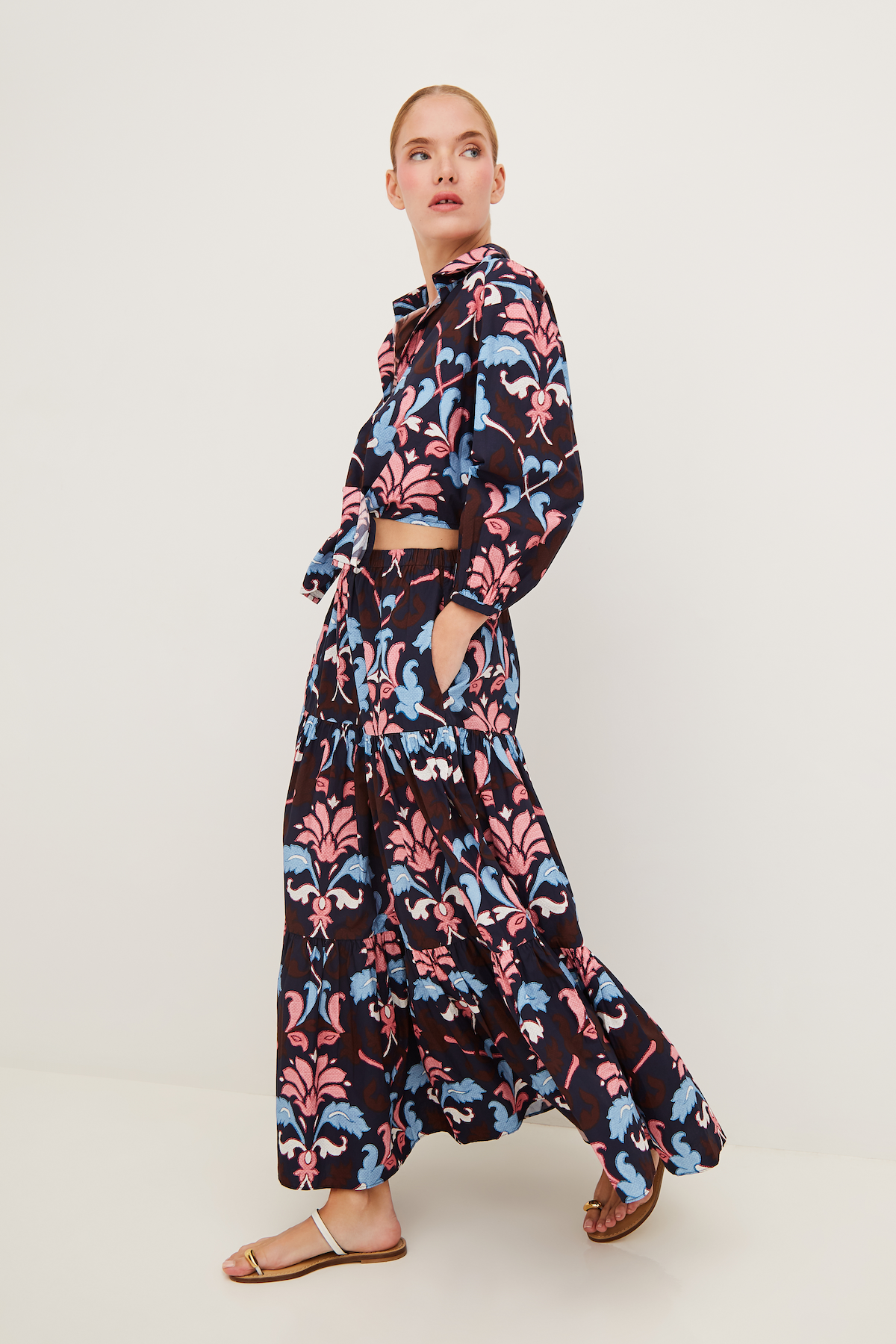 Melanie Skirt Fleur Crest Navy