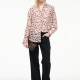 Roxbury Silk Shirt Almond/Black