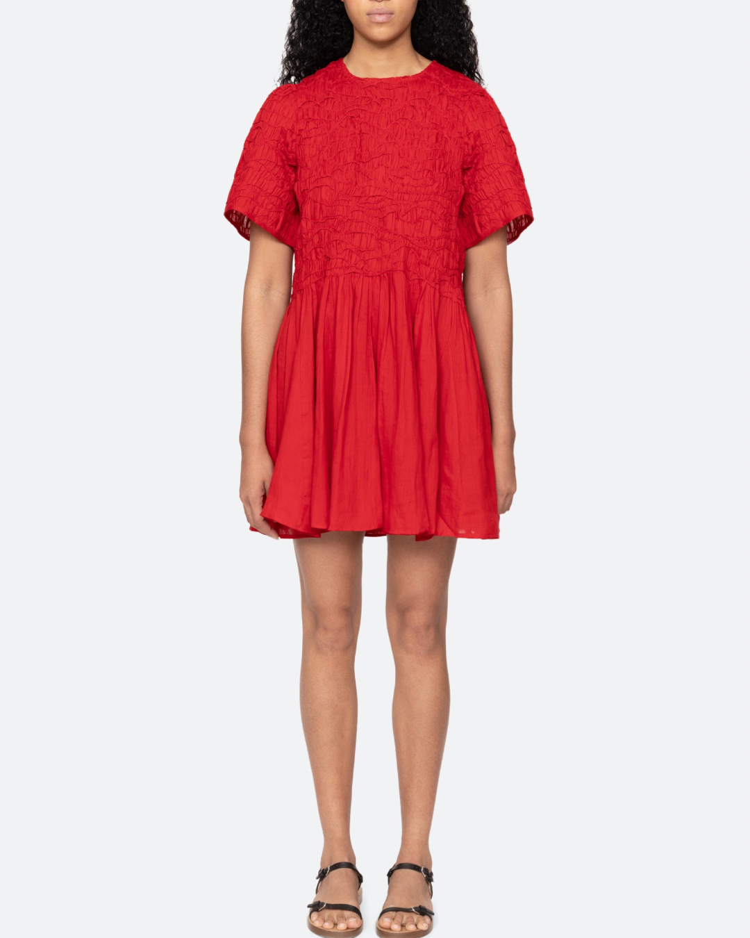 Imogen Solid Dress Red