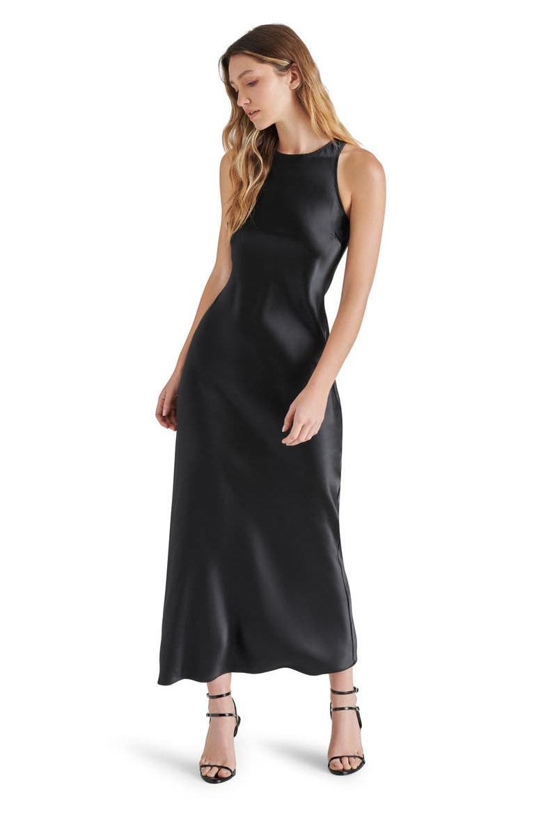 Diane Satin Dress Black