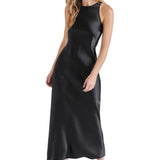 Diane Satin Dress Black