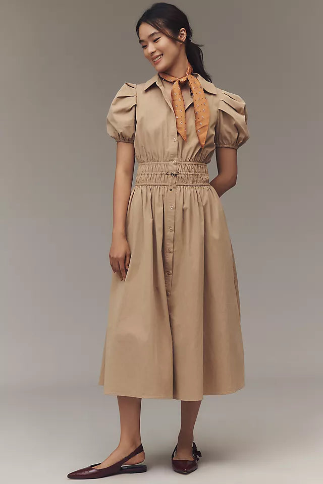 Marleigh Midi Dress Khaki