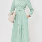 Simona Dress Trellis Green