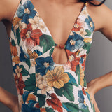 Tropical Sleeveless Maxi Dress