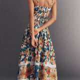 Tropical Sleeveless Maxi Dress