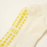 Lemon Ruffle Grip Pilates Socks