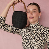 Pot de Miel w/ Bamboo Top Handle Black